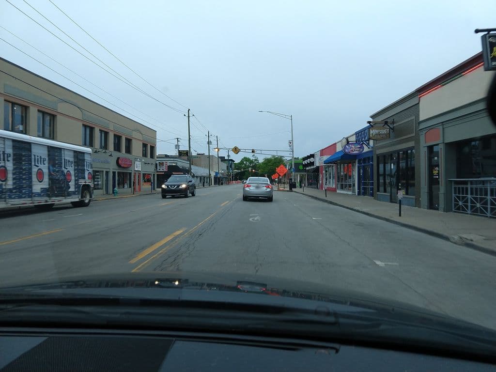 Street view near Alley Cat Lounge