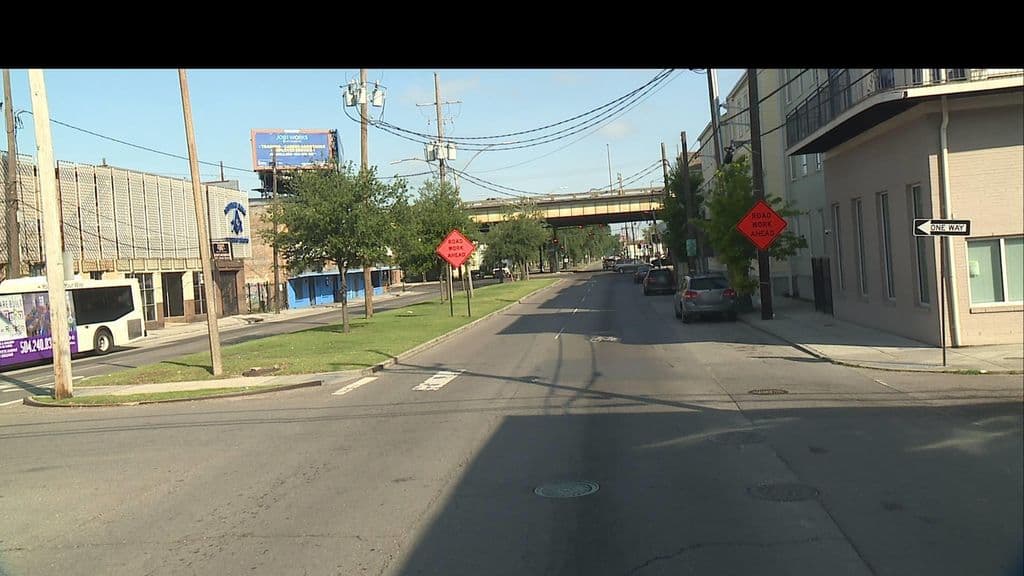 Street view near Basin Street Lounge